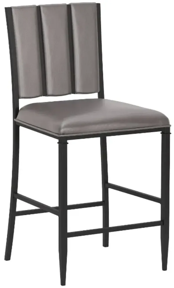 HH2 Home Salas Black Upholstered Counter Stool