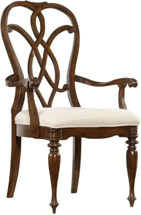 HookerÂ® Furniture Leesburg Beige Splatback Arm Chair
