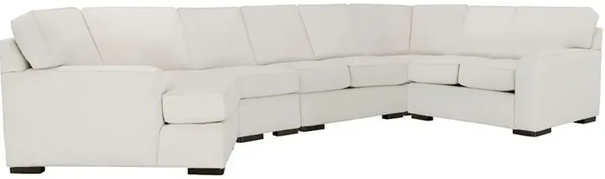 Kevin Charles Fine UpholsteryÂ® Austin Sugarshack Glacier 5 Piece Left Cuddler Sectional