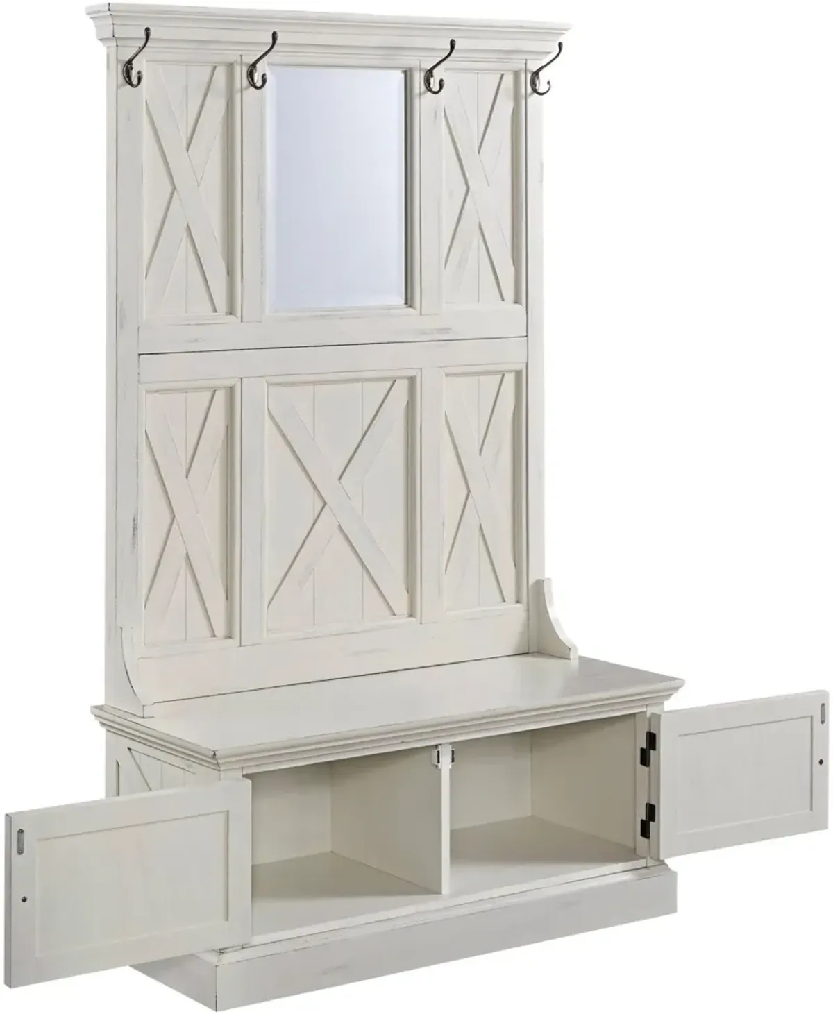 homestylesÂ® Seaside Lodge Off-White Hall Tree