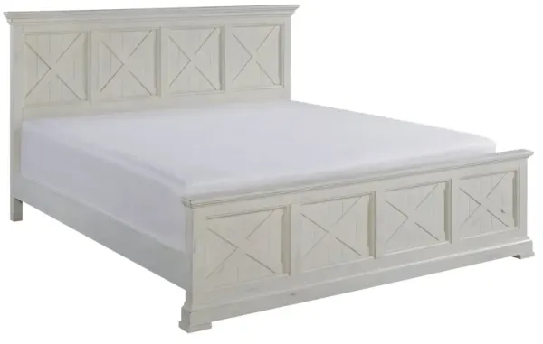 homestylesÂ® Seaside Lodge Hand-Rubbed White King Bed