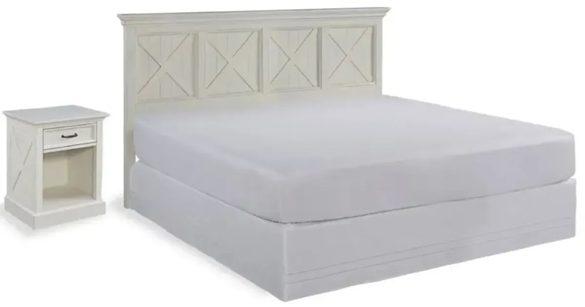 homestylesÂ® Seaside Lodge 2-Piece Off-White King Headboard Set
