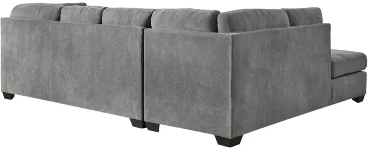 Signature Design by AshleyÂ® Marelton 2-Piece Gray Left-Arm Facing Sleeper Sectional and Chaise