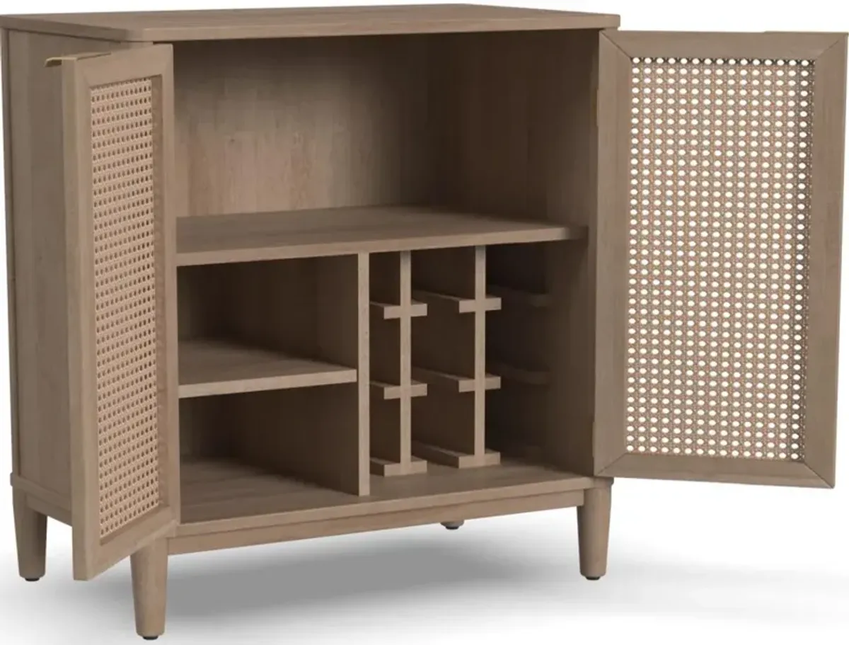 homestylesÂ® Brentwood Light Oak Bar Cabinet