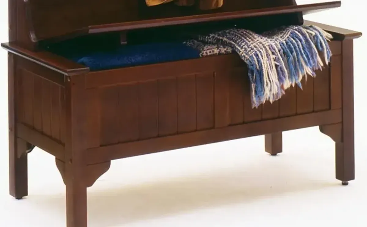 homestylesÂ® General Line Rich Cherry Hall Tree with Bench