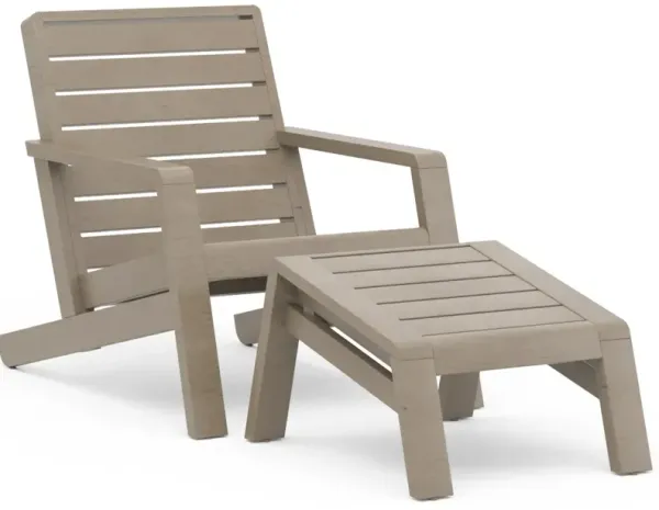 homestylesÂ® Sustain Gray Outdoor Lounge Chair with Ottoman