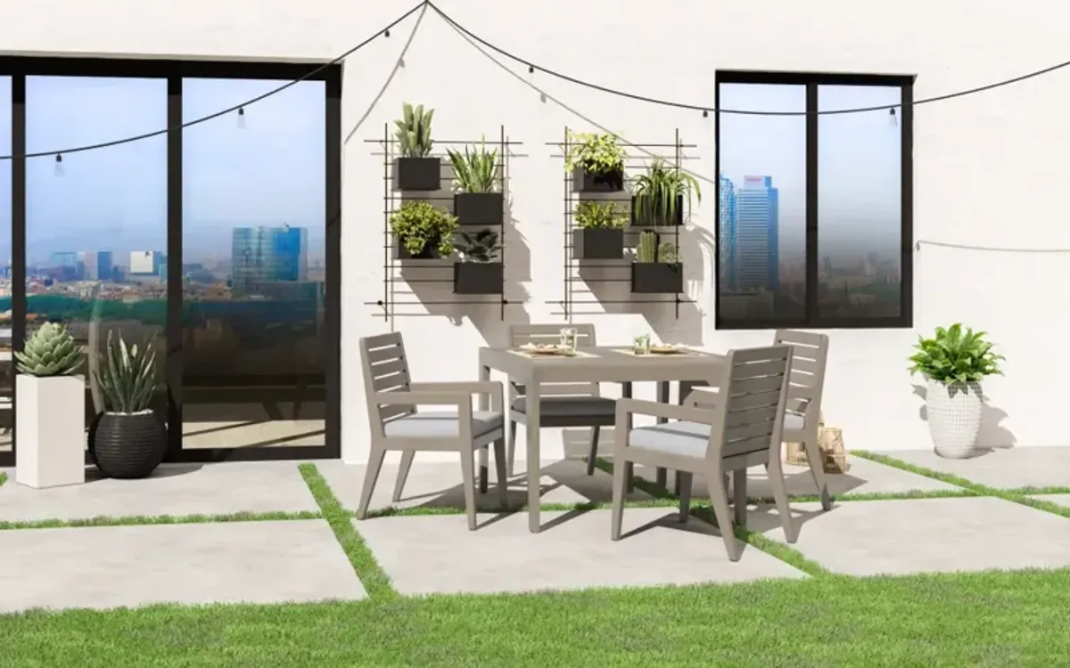 homestylesÂ® Sustain 5-Piece Gray Outdoor Dining Set