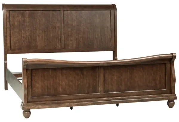 Liberty Furniture Rustic Traditions Rustic Cherry King Sleigh Bed