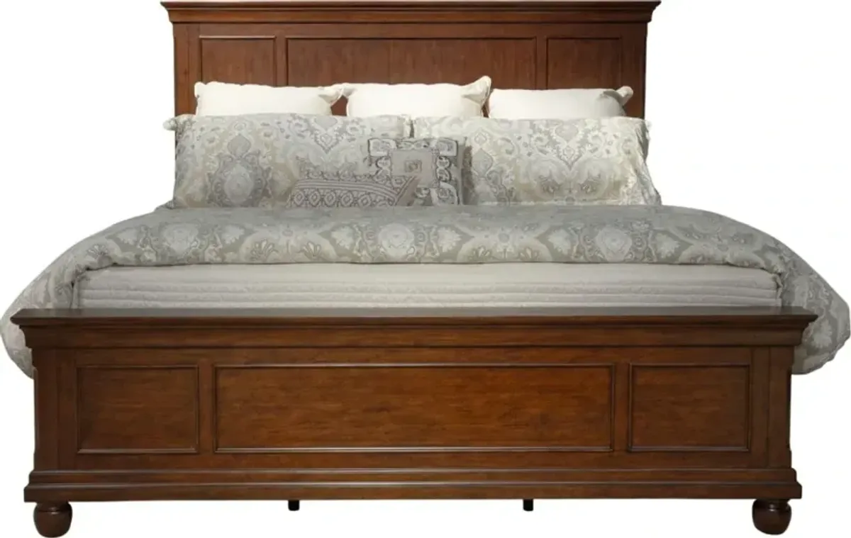 Liberty Furniture Rustic Traditions 4-Piece Rustic Cherry Queen Bedroom Set