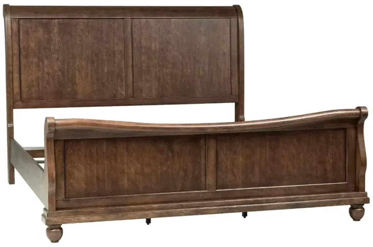 Liberty Furniture Rustic Traditions Rustic Cherry Queen Sleigh Bed