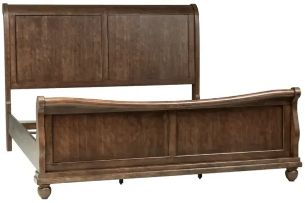 Liberty Furniture Rustic Traditions Rustic Cherry Queen Sleigh Bed