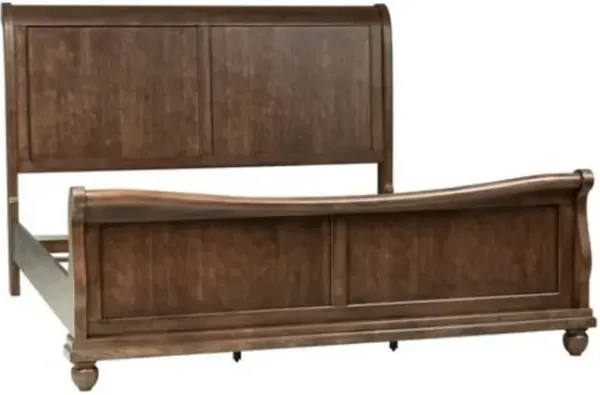 Liberty Furniture Rustic Traditions Rustic Cherry Queen Sleigh Bed