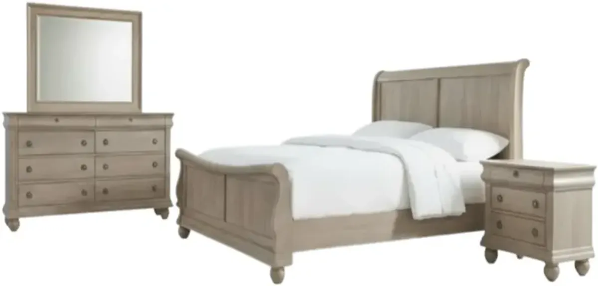 Liberty Furniture Industries Rustic Traditions 4-Piece Saddle Tan King Sleigh Bedroom Set