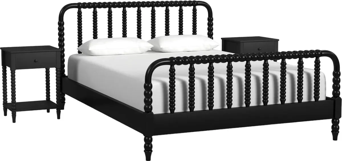 homestylesÂ® Spindle Black 3-Piece King Bedroom Set