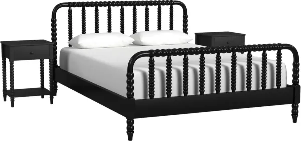 homestylesÂ® Spindle Black 3-Piece King Bedroom Set