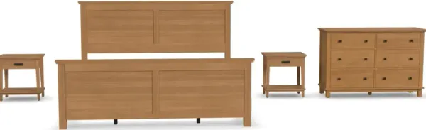 homestylesÂ® Oak Park 4-Piece Brown King Panel Bedroom Set