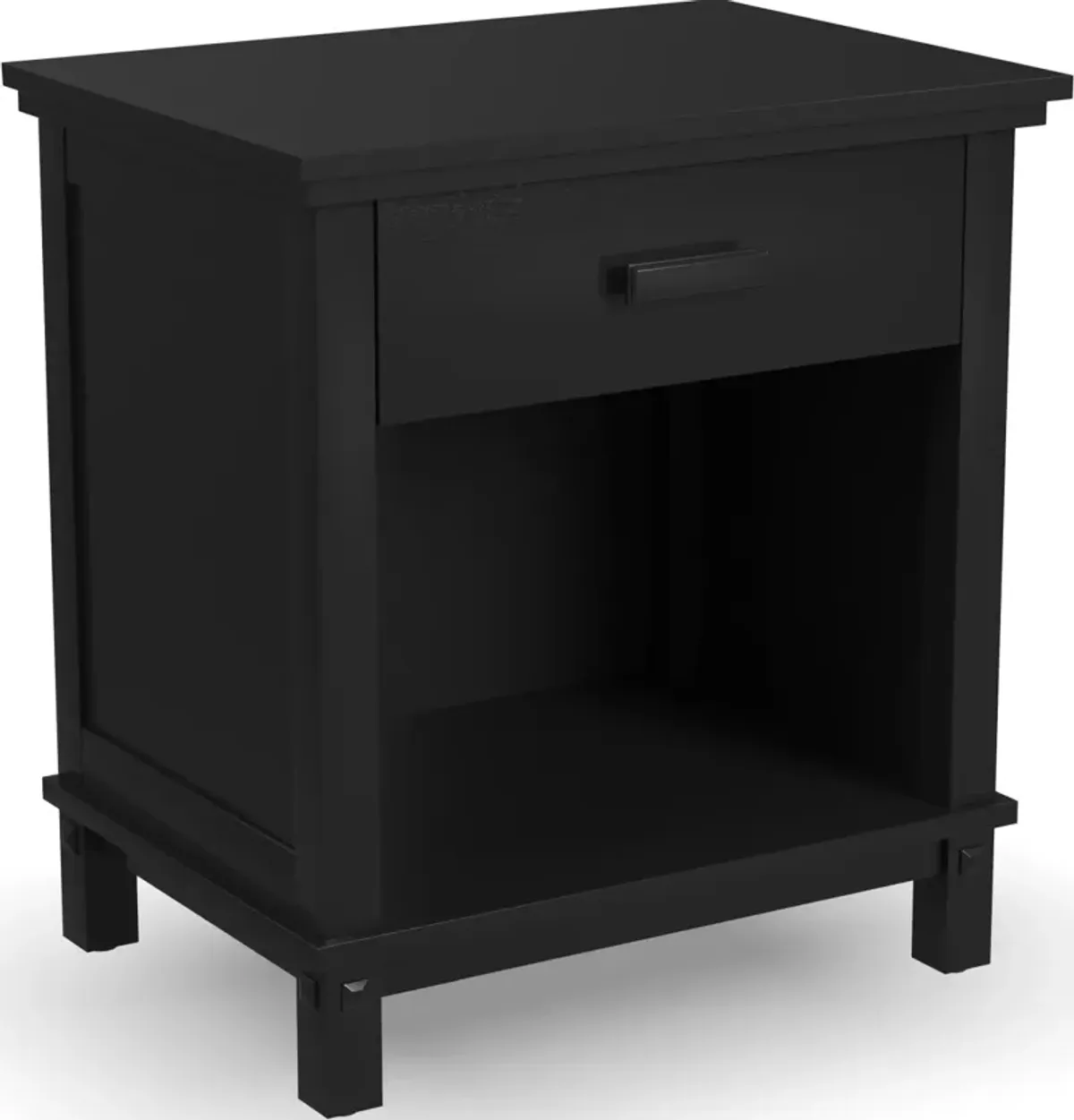 homestylesÂ® Oak Park Black Nightstand