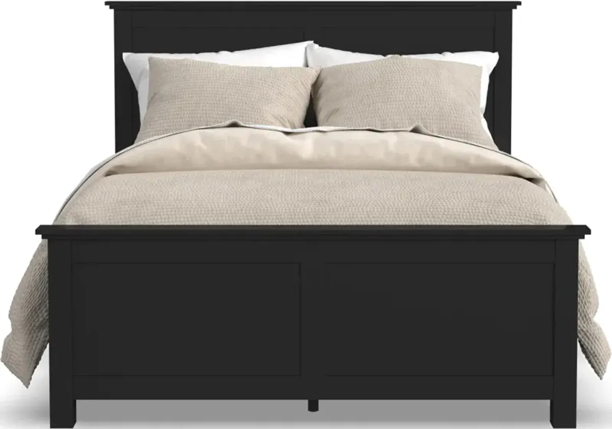 homestylesÂ® Oak Park Black Queen Panel Bed