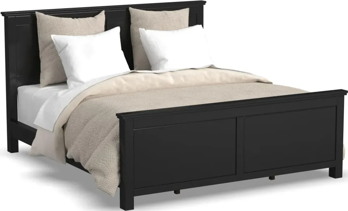 homestylesÂ® Oak Park 4-Piece Black King Panel Bedroom Set