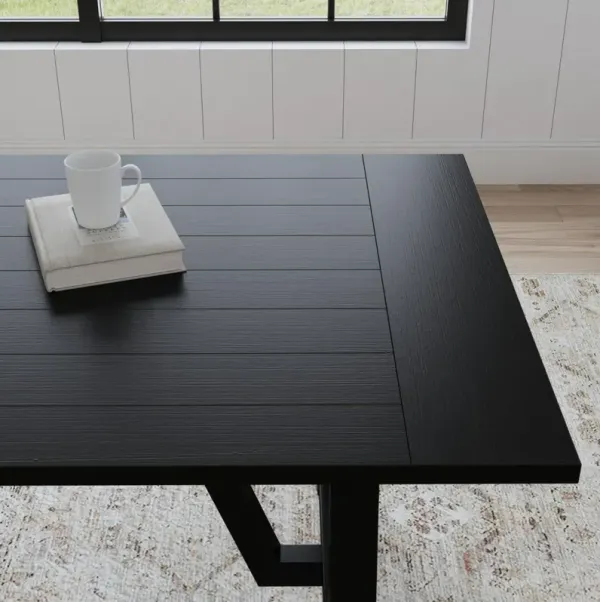 homestylesÂ® Trestle 3-Piece Black Dining Table Set