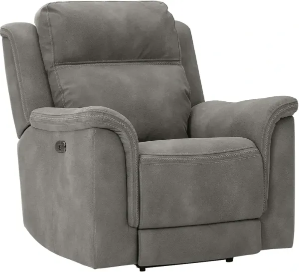 Signature Design by AshleyÂ® Next-Gen DuraPella Slate Power Recliner with Adjustable Headrest