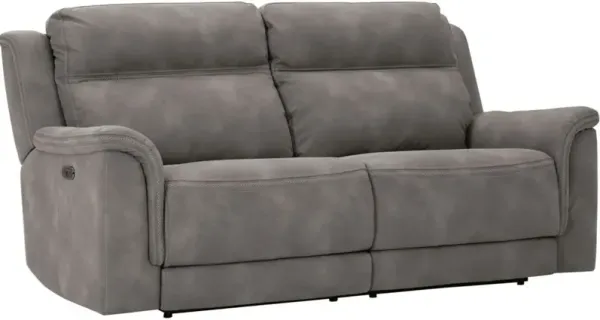 Signature Design by AshleyÂ® Next-Gen DuraPella Slate Power Recline Sofa