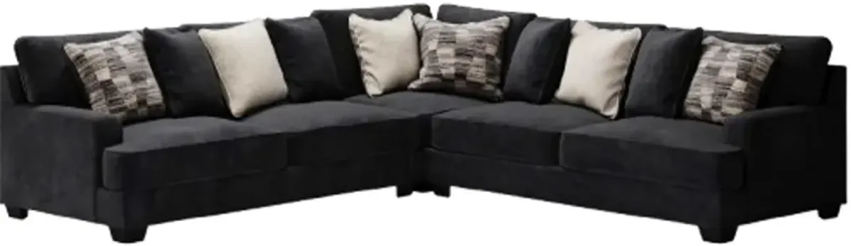 Signature Design by AshleyÂ® Lavernett 3-Piece Charcoal Sectional