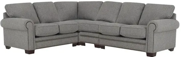 Kevin Charles Fine UpholsteryÂ® Foster 4 Piece Sugarshack Dark Gray Sectional