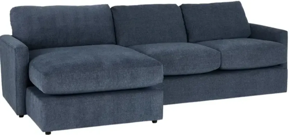 Kevin CharlesÂ® Noah 2-Piece Maguire Indigo Left-Arm Facing Sectional and Chaise
