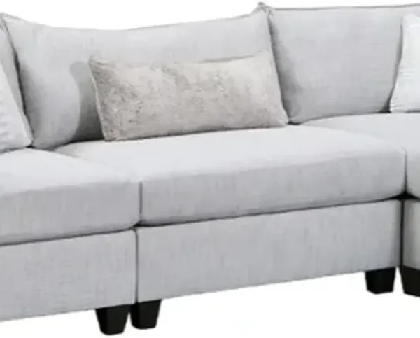 Peak Living Pacino Nickel Armless Chair