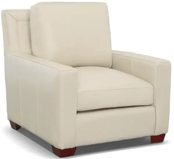 USA Premium Leather Furniture 6350 Pebble Bone All Leather Chair