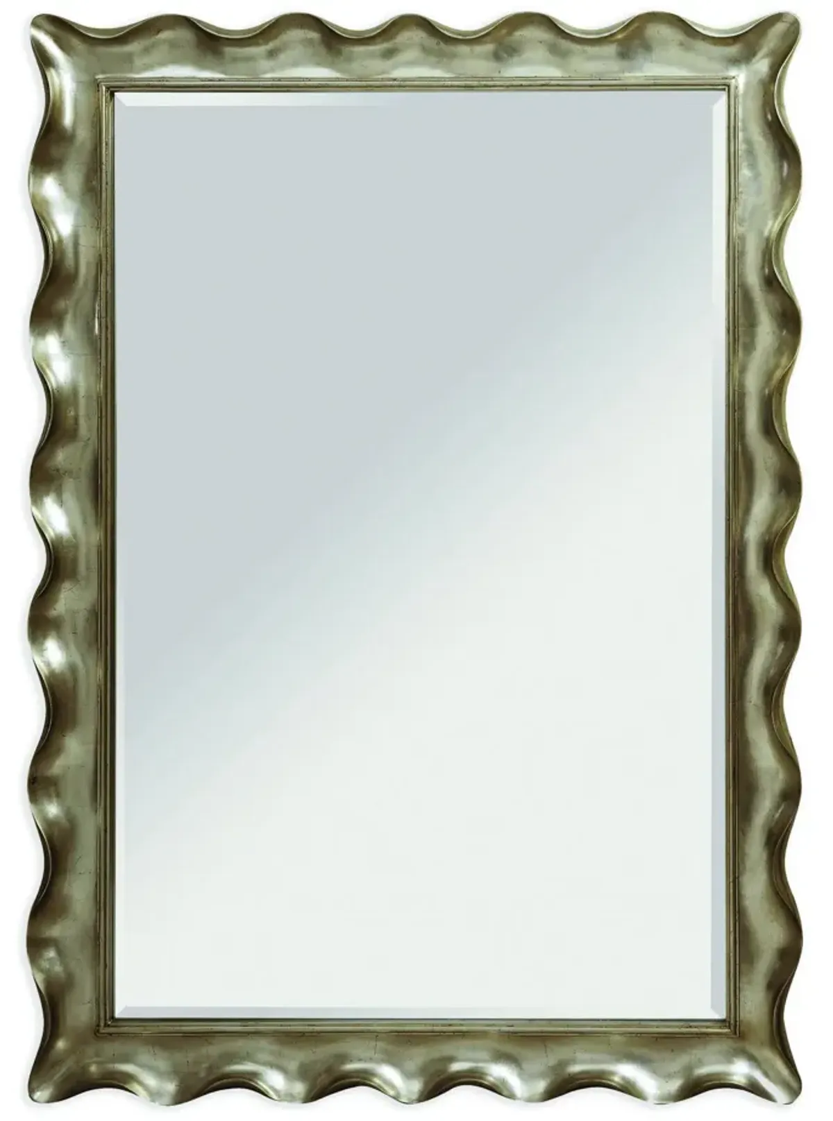 Bassett Mirror Pie Crust Silver Leaf Floor Mirror