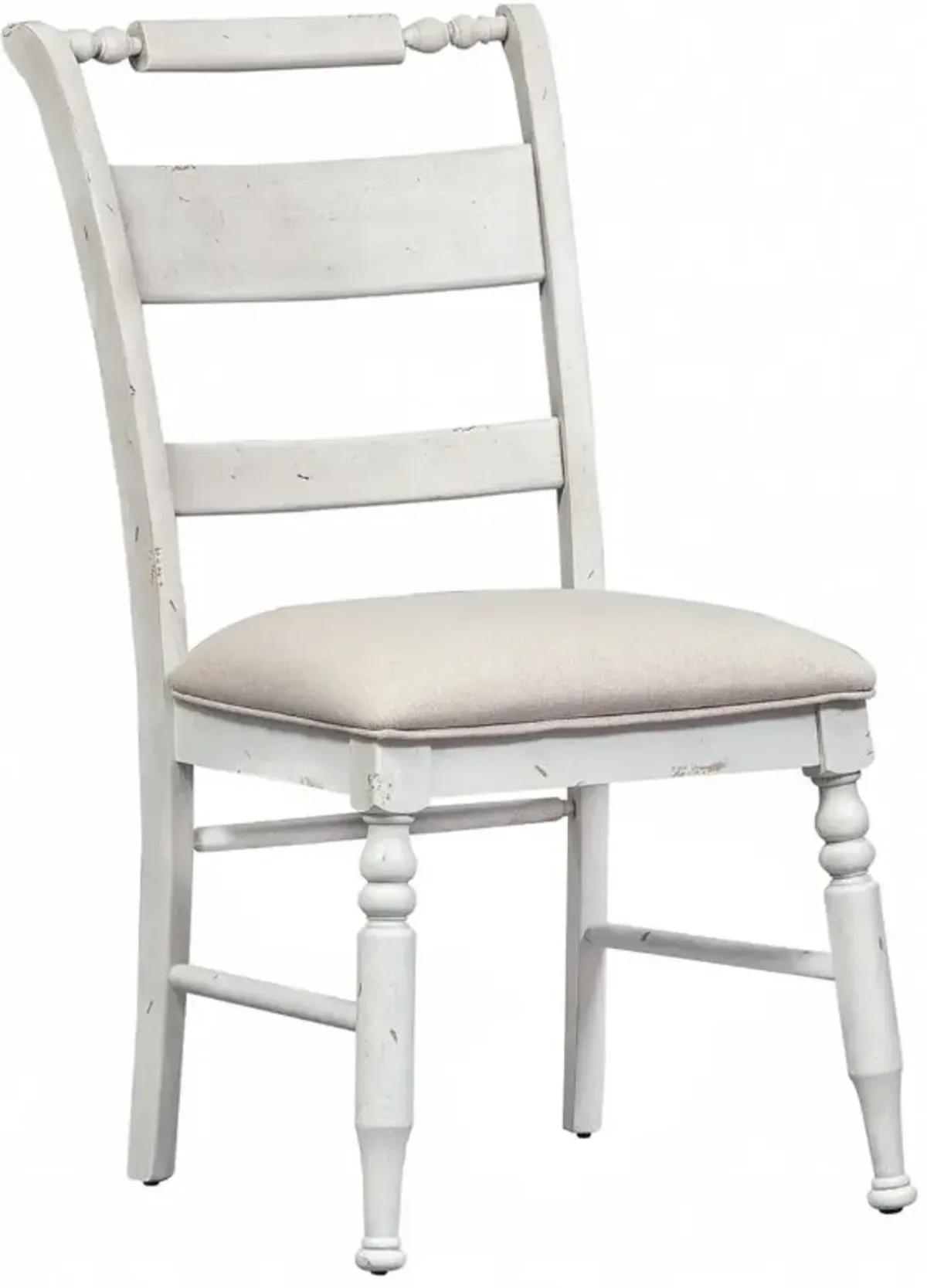Liberty Furniture Whitney Antique Linen/Weathered Gray Slat Back Side Chair