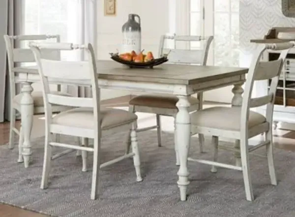 Liberty Furniture Whitney 5-Piece Weathered Gray Rectangular Table Set