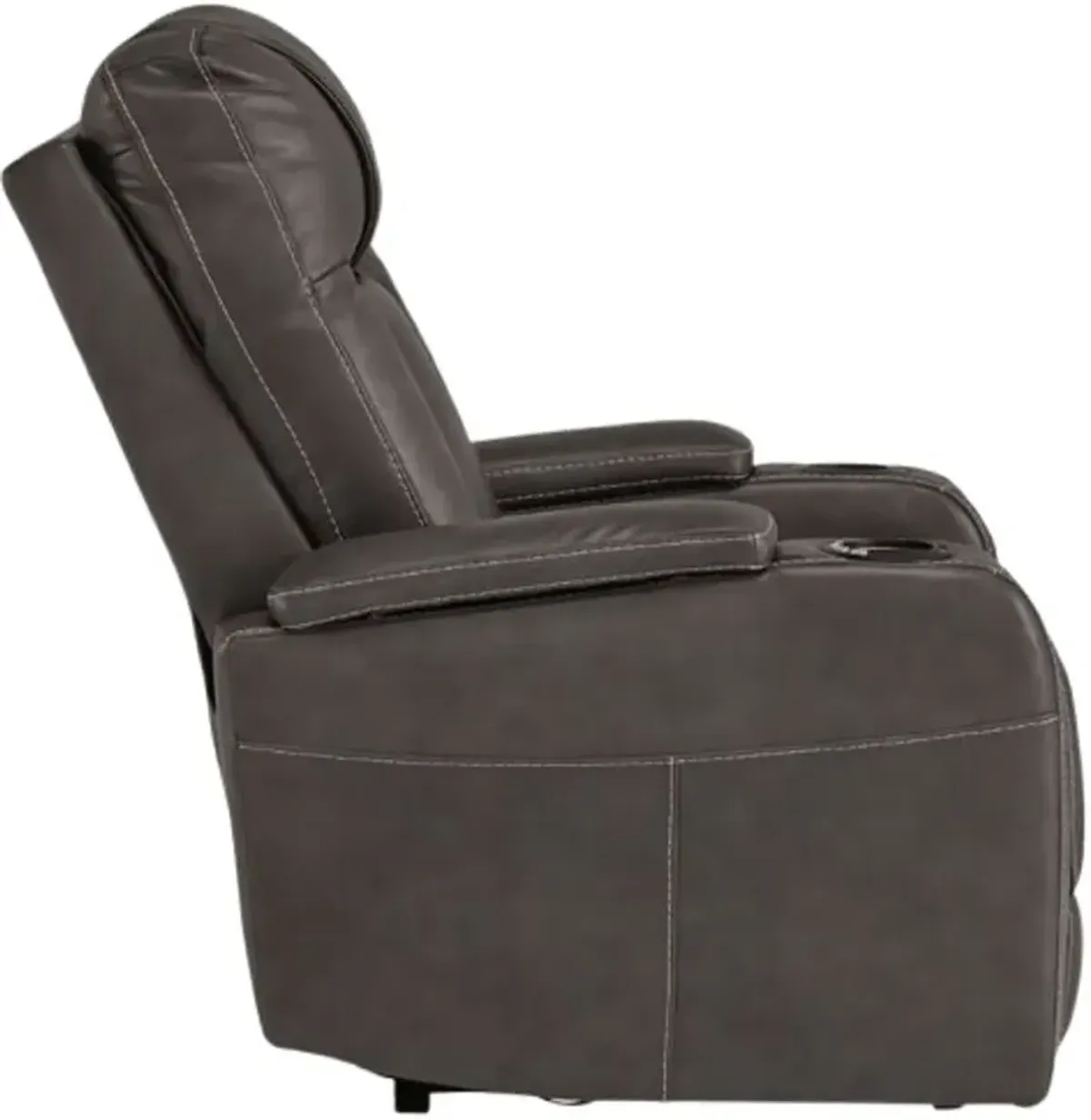 Signature Design by AshleyÂ® Feazada Shadow Power Recliner with Adjustable Headrest