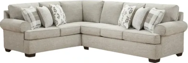 Affordable Furniture 6650 Ronstadt Ash 2-Piece L-Shape Sectional