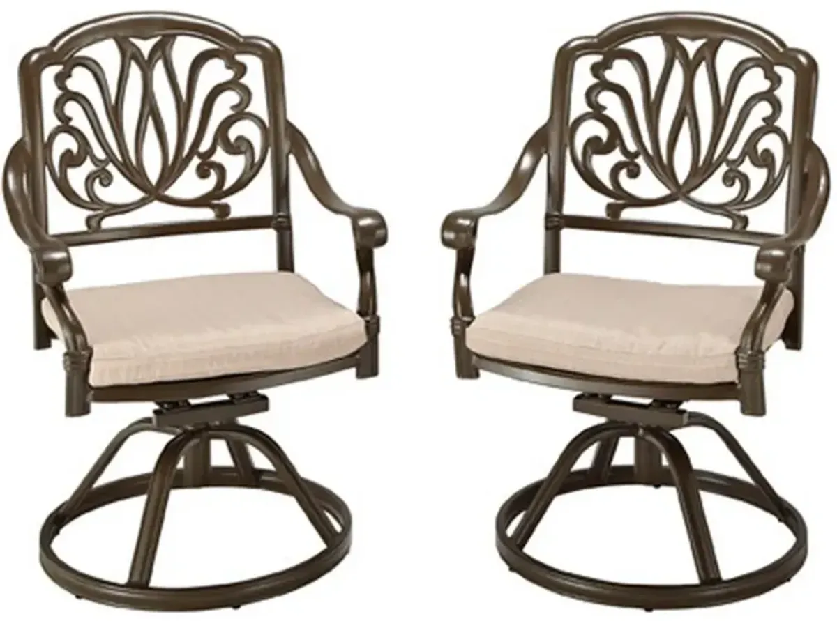 homestylesÂ® Capri Taupe Swivel Rocking Chair