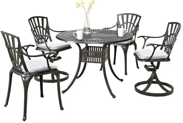 homestylesÂ® Grenada 5-Piece Charcoal Outdoor Dining Set