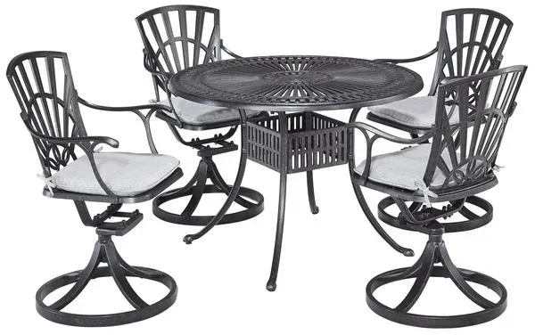 homestylesÂ® Grenada 5-Piece Charcoal Outdoor Dining Set 