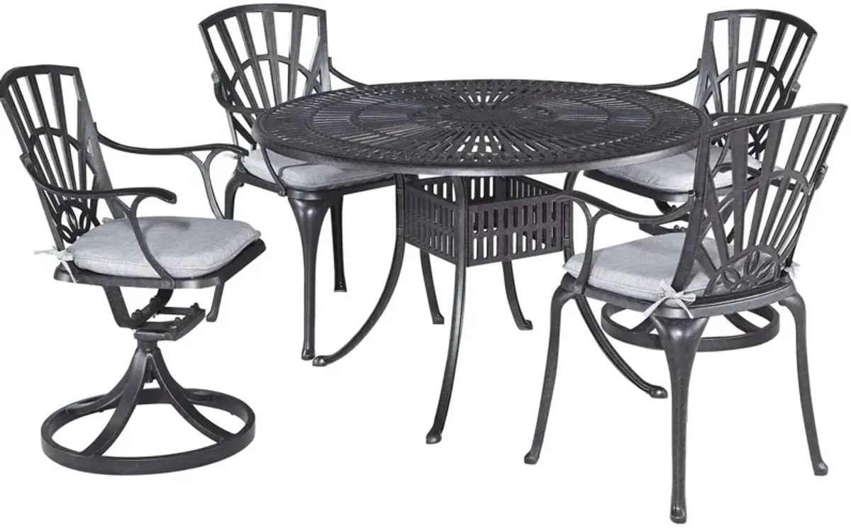 homestylesÂ® Grenada 5-Piece Charcoal Outdoor Dining Set
