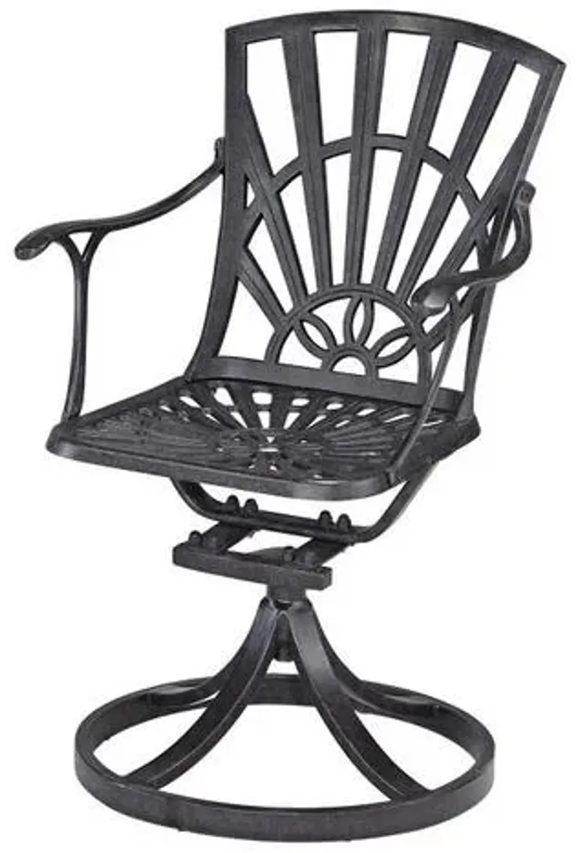 homestylesÂ® Grenada Charcoal Outdoor Swivel Rocking Chair