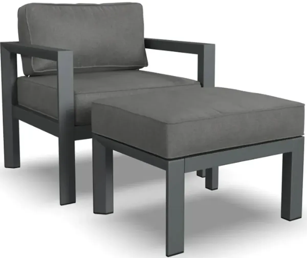 homestylesÂ® Grayton Gray Chair with Ottoman
