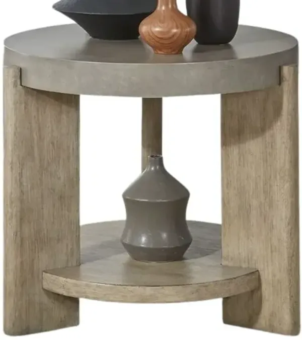 Liberty Furniture Affinity Dusty Taupe/Gray Round End Table