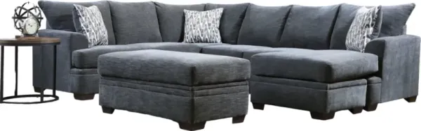 Peak Living Aden 2-Piece Grey Sectional