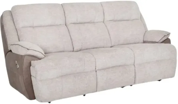 Franklin Broderick Roman Latte/Undercurrent Flax Dual Power Reclining Sofa