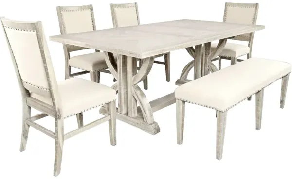 Jofran Inc. Fairview 6 Piece Dining Room Set with Bench