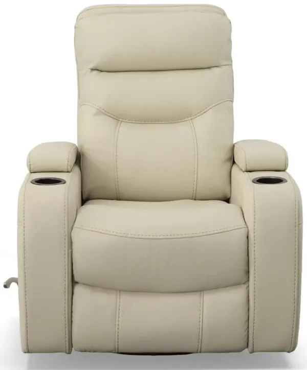 Man Wah Oyster Performance Fabric Swivel Glider Recliner