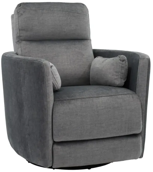 Man Wah Pewter Swivel Recliner