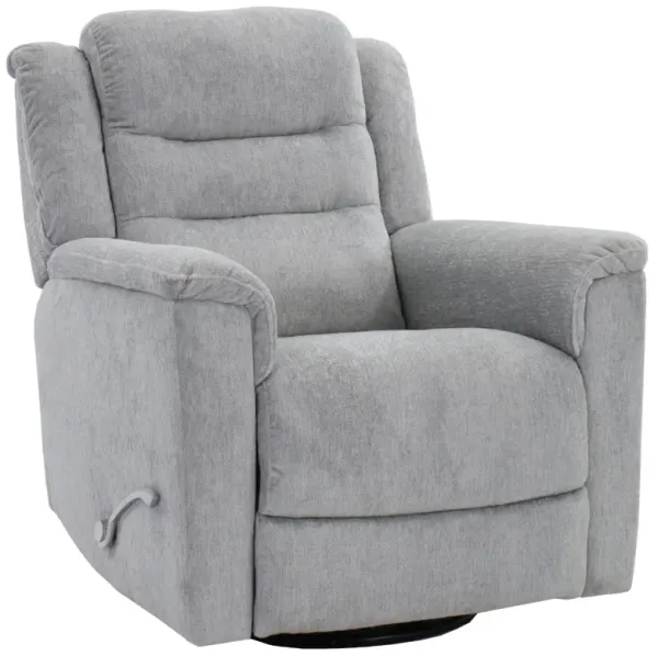 Man Wah Gray Swivel Glider Recliner