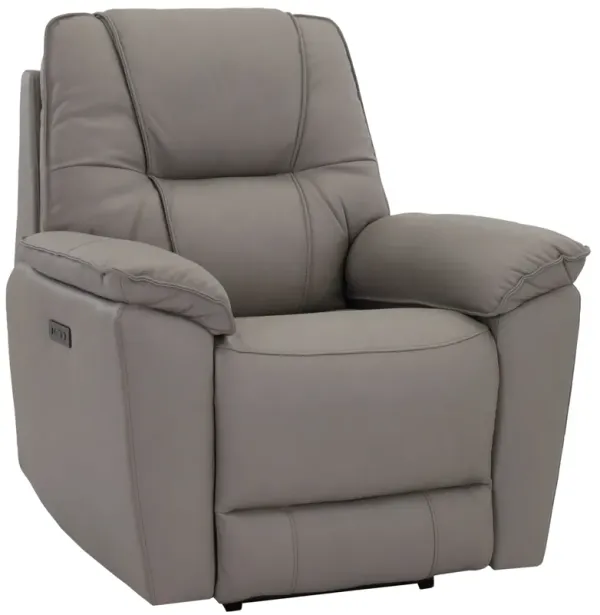 Man Wah Leather Power Recliner